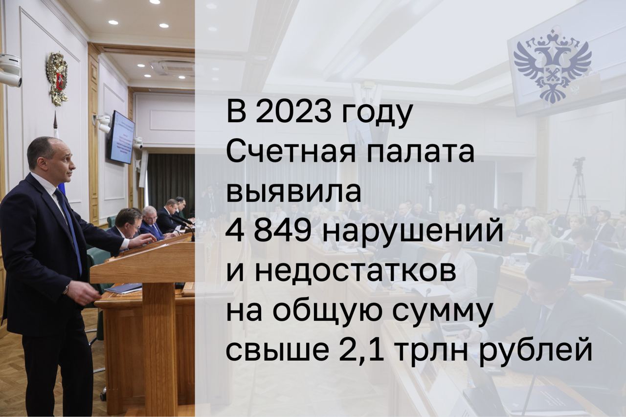 Борис Ковальчук: в 2023 году Счетная палата выявила 4 849 нарушений и недостатков
